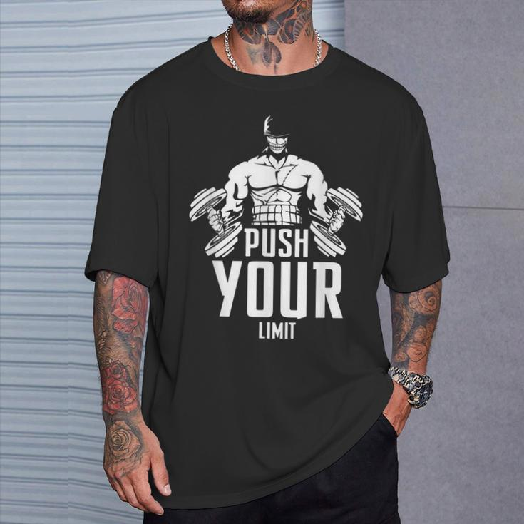 Push Your Limit Gym Motivation Cotton Adult & Youth T-Shirt Gifts for Him