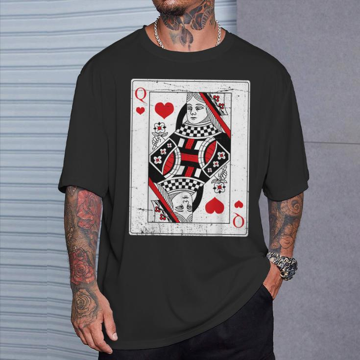 Queen Of Hearts Valentines Day Cool V-Day Couple Matching T-Shirt Gifts for Him