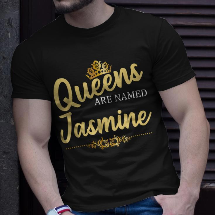 Queens Are Named Jasmine Personalized Birthday T-Shirt Gifts for Him