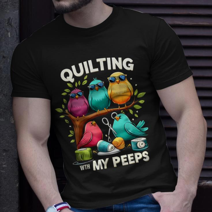 Quilting With My Peeps Quilting For Women T-Shirt Gifts for Him