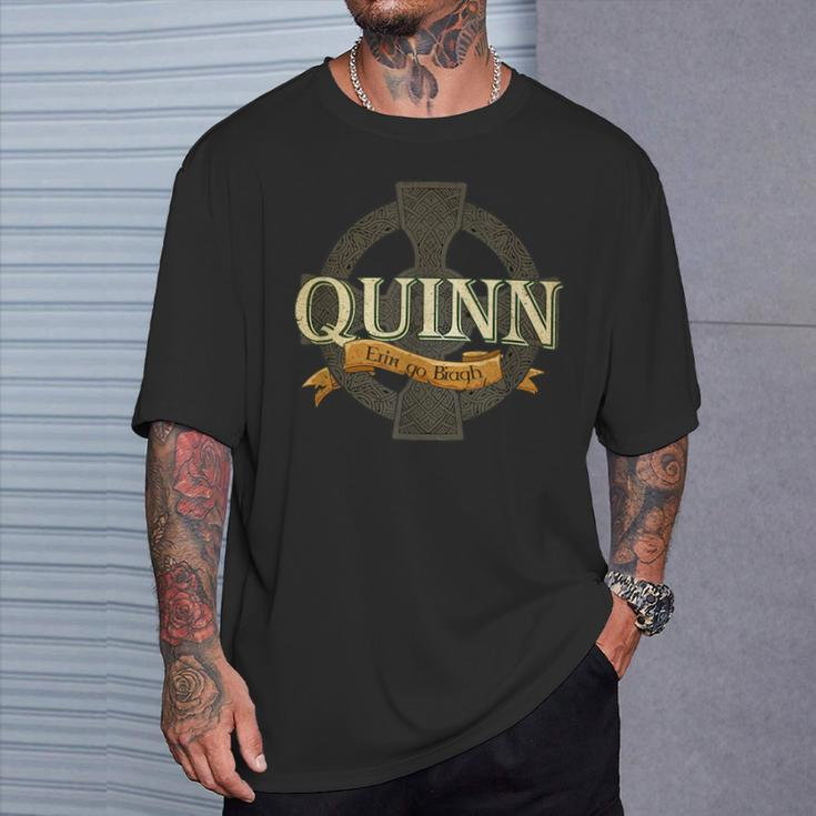 Quinn Irish Surname Quinn Irish Family Name Celtic Cross T-Shirt Gifts for Him