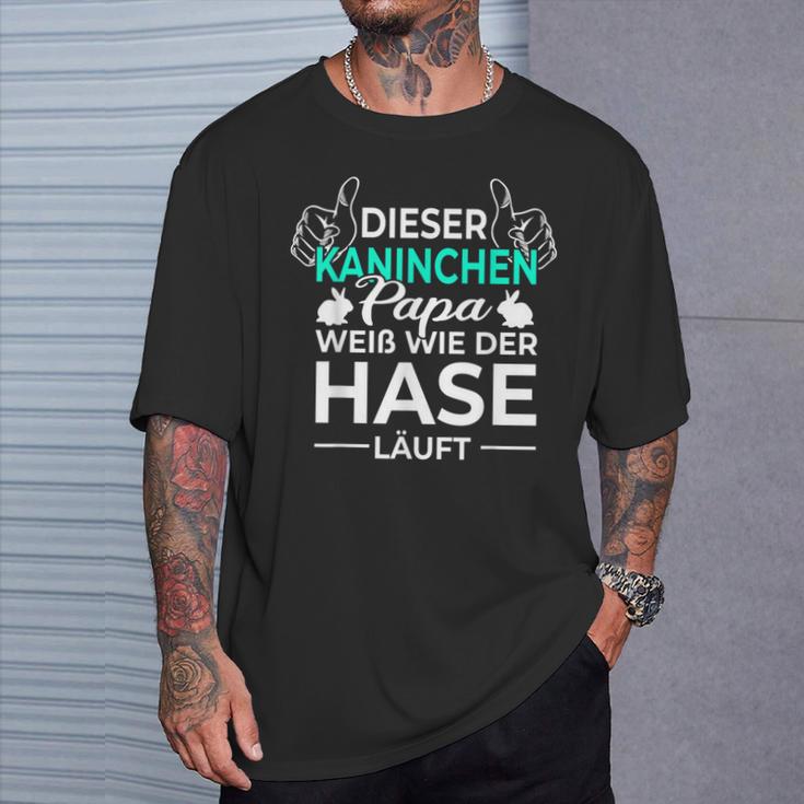 Rabbit Diese Rabbit Papa Weiß Wie Der Rabbit Laufen T-Shirt Geschenke für Ihn