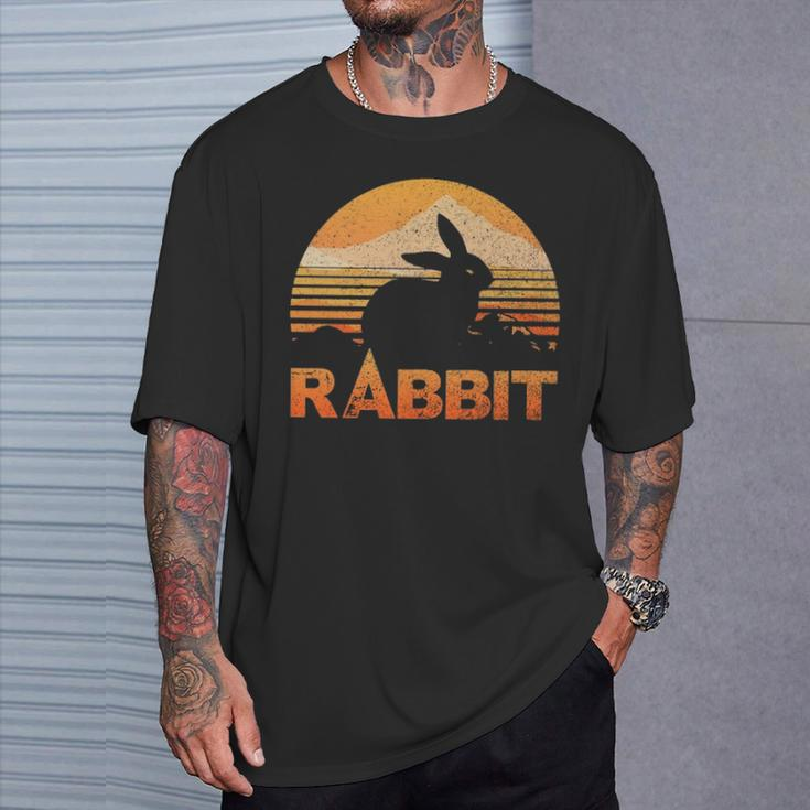 Rabbit Lover Vintage Retro T-Shirt Gifts for Him