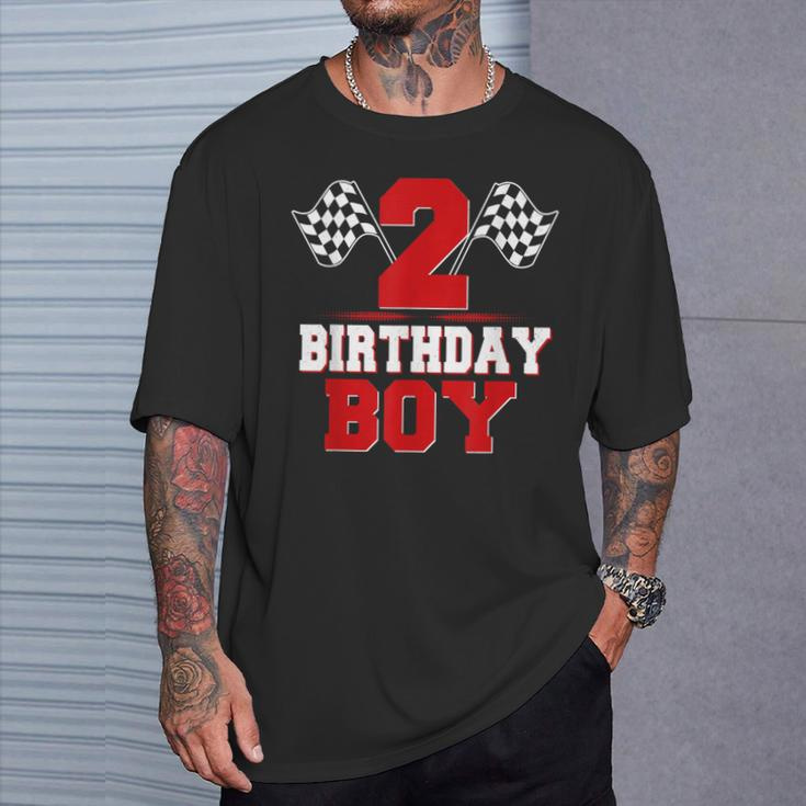 Race Car 2Nd Birthday Boy 2 Toddler Racing Car Driver T-Shirt Gifts for Him