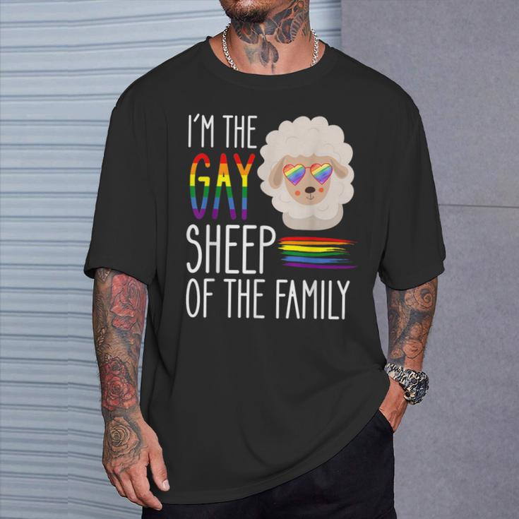 Rainbow Sheep Gay Sheep Of The Family Lgbtq Stuff Lesbian T-Shirt Gifts for Him