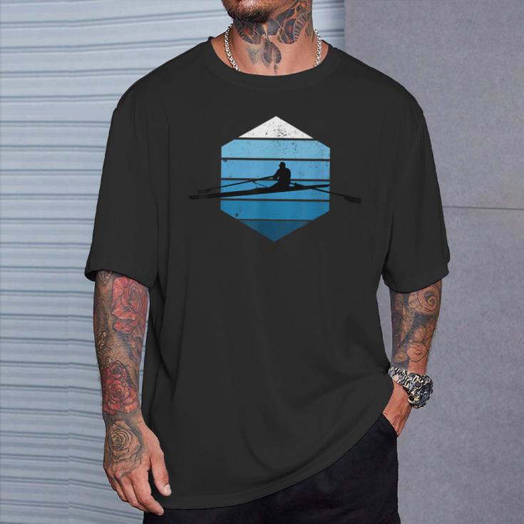 T-shirt Rameur D'équipage - Design Rétro Cœur Battant - Pour Fans D'aviron Et Sportifs - 2
