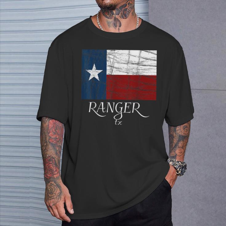 Ranger Tx City State Texas Flag T-Shirt Gifts for Him