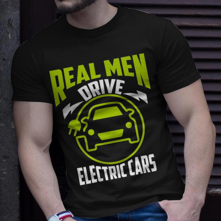 Real Drive Electric Cars Green Ev Owner Lover T-Shirt Gifts for Him