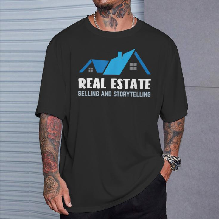 Real Estate Selling And Storytelling For House Hustler T-Shirt Gifts for Him