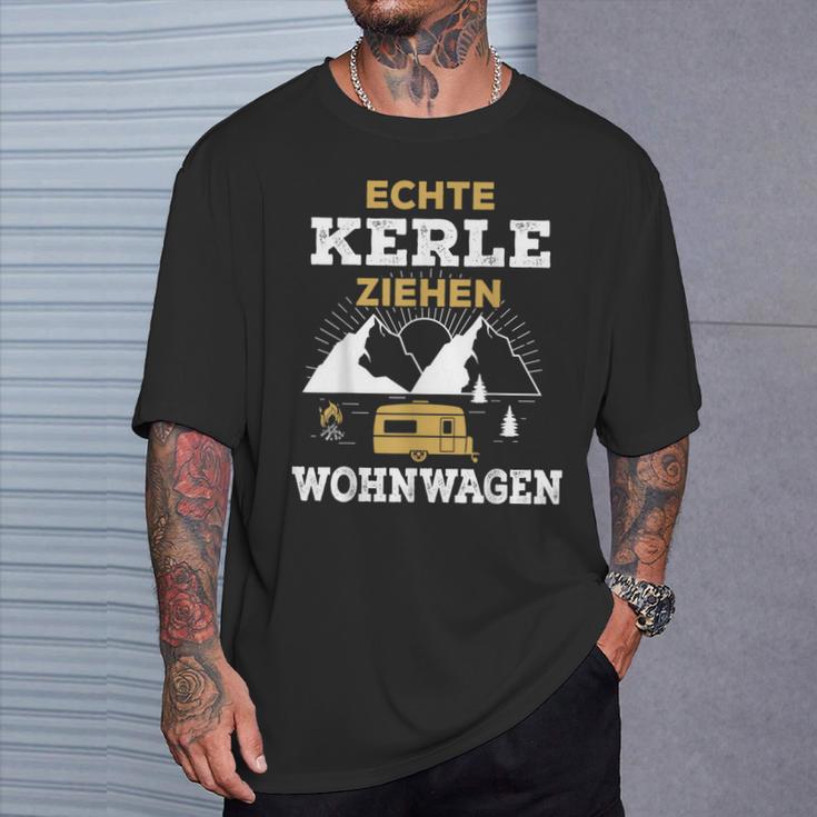 Real Kerle Ziehen Caravan Camping Motorhome Tent S T-Shirt Geschenke für Ihn