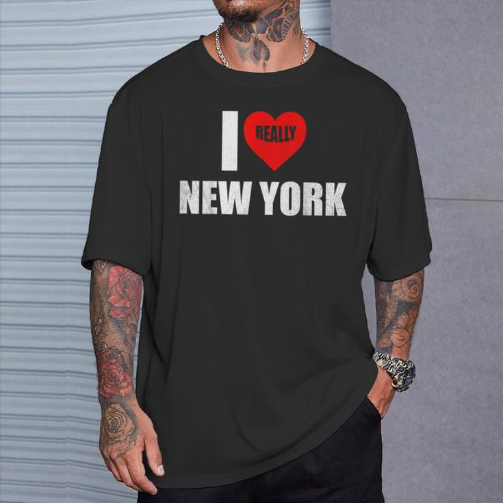 I Really Heart Love Ny Love New York T-Shirt Gifts for Him
