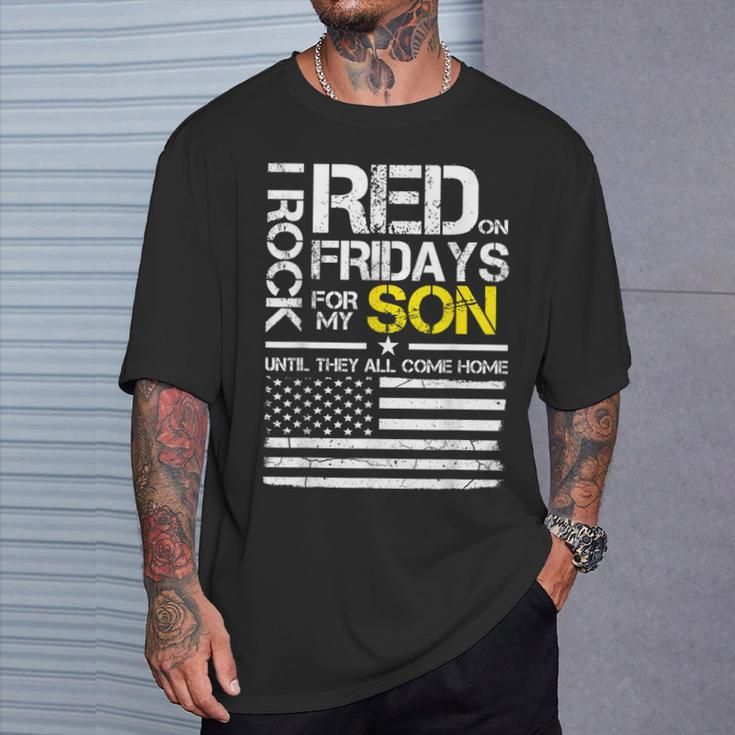 Red Friday Military Dad Wear Red For My Son T-Shirt Gifts for Him
