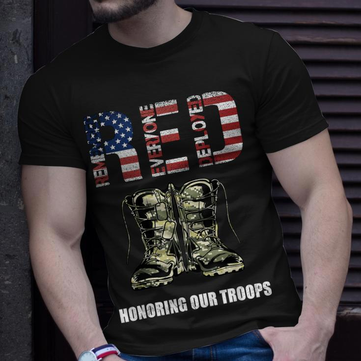 Red Friday Military Veteran Honoring Our Troops T-Shirt Gifts for Him