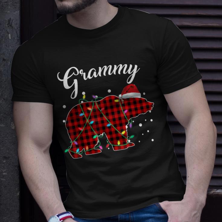 Red Plaid Grammy Bear Matching Buffalo Pajama T-Shirt Gifts for Him