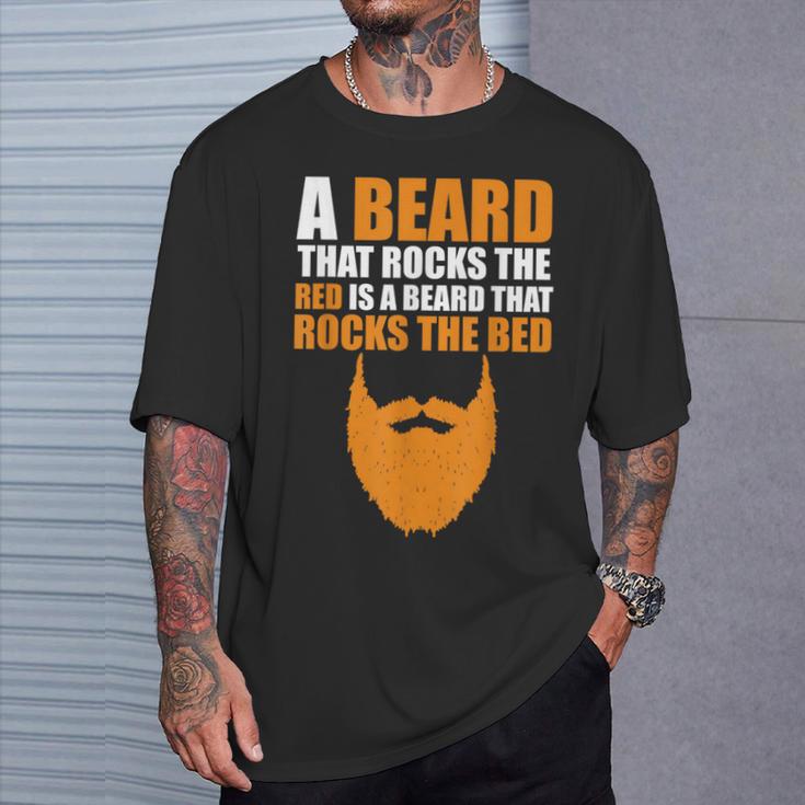 Redhead Red Hair Ginger Pride Beard Redhead T-Shirt Gifts for Him