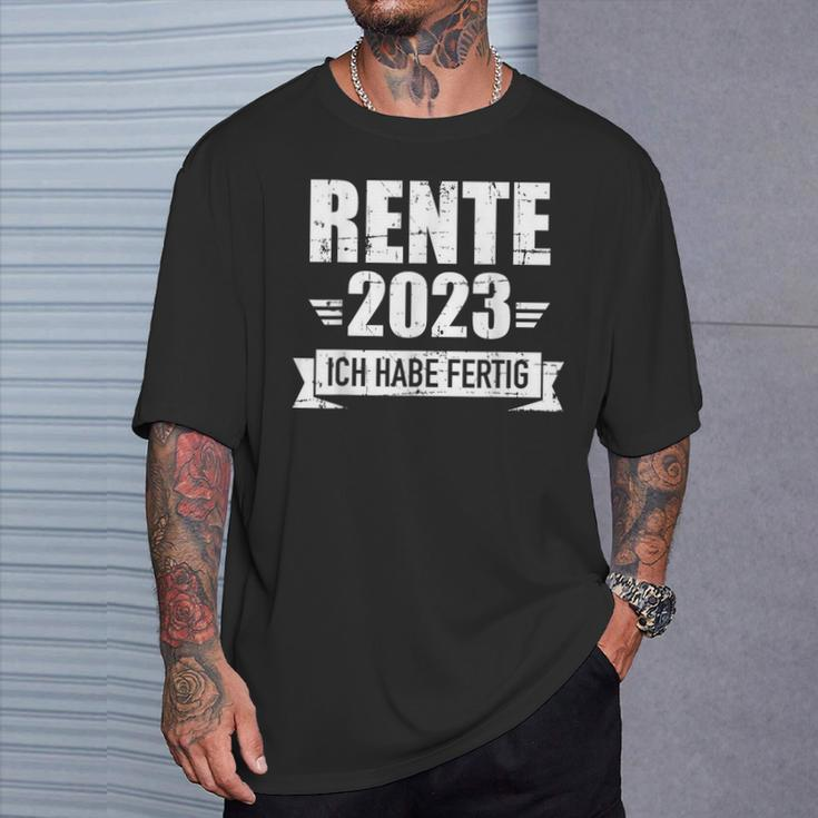 Rente 2023 Ich Habe Fertig Im Ruhestand Für Rentner Black T-Shirt Geschenke für Ihn