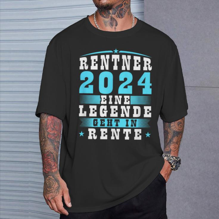 Rentner 2024 Eine Legende Geht In Rente German T-Shirt Geschenke für Ihn