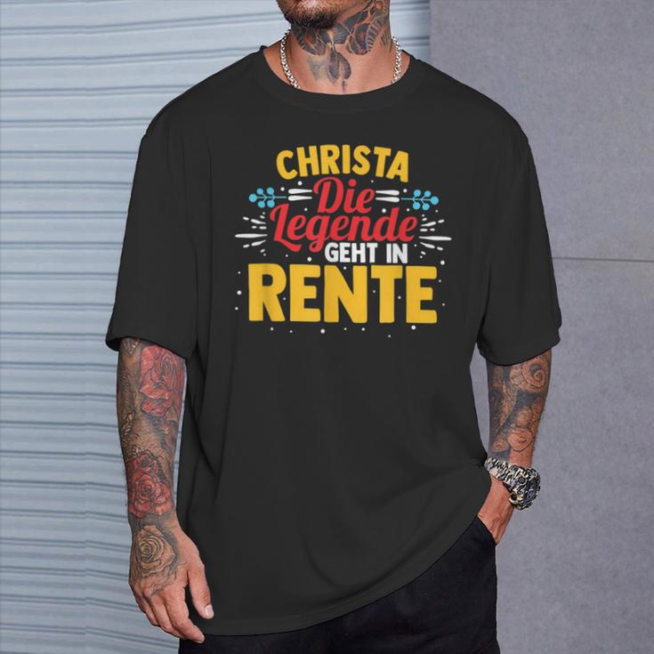 Rentnerin Christa Die Legende Geht In Rente T-Shirt Geschenke für Ihn