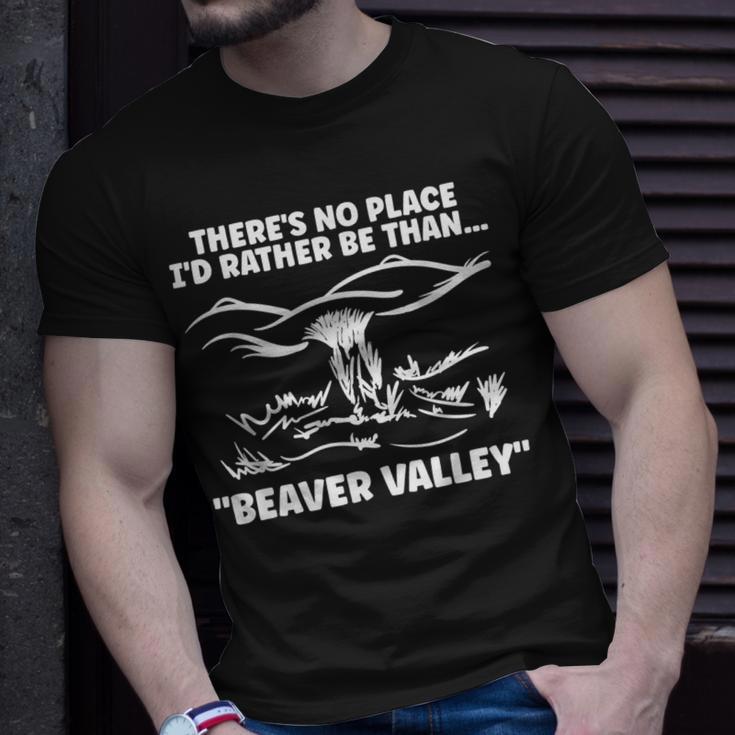 Theres No Place Id Rather Be Than Beaver Valley Adult T-Shirt Gifts for Him