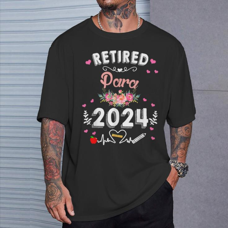 Retired Paraprofessional Class Of 2024 Para Retirement T-Shirt Gifts for Him