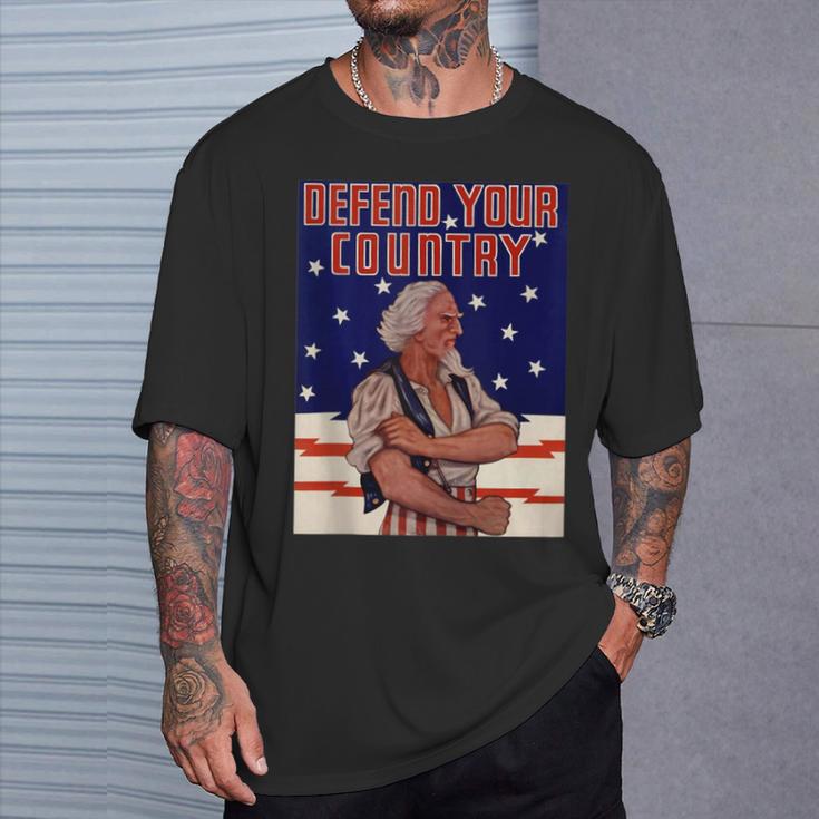 Retro American Pride Uncle Sam Military Recruit Wwii Poster T-Shirt Gifts for Him