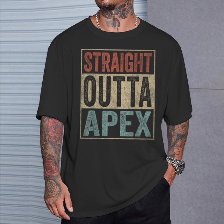 Retro Apex Stuff Clothing Straight Outta Apex T-Shirt Gifts for Him