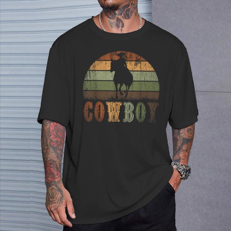 Retro Cowboy T-Shirt Geschenke für Ihn