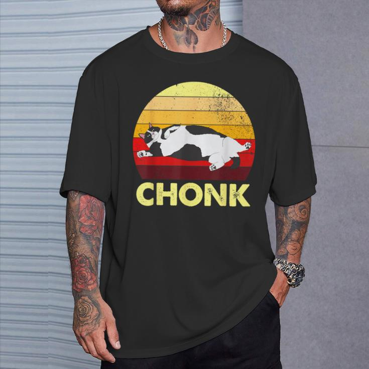Retro Chonk Cat T-Shirt Gifts for Him