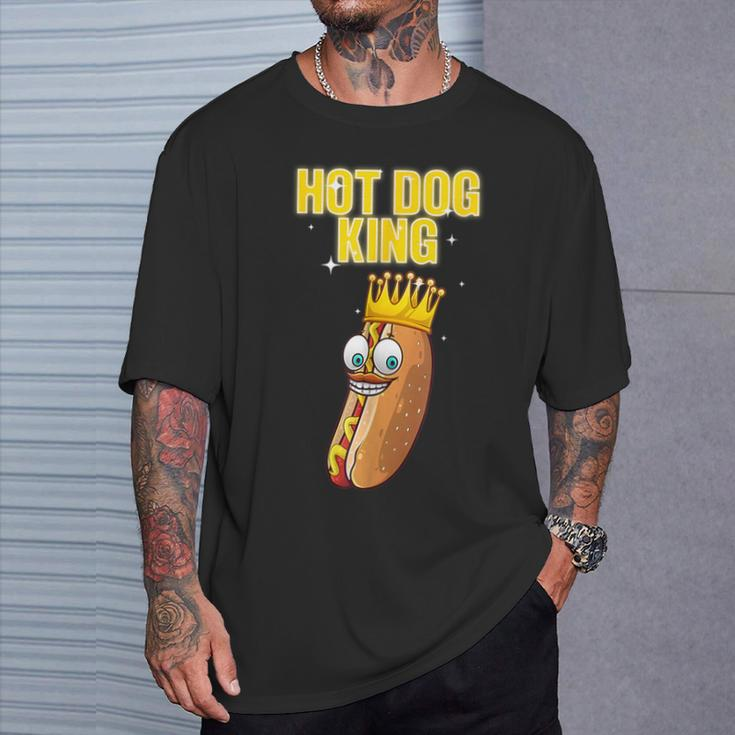 Retro Hot Dog King Hotdog Sausage Wiener Griller T-Shirt Gifts for Him