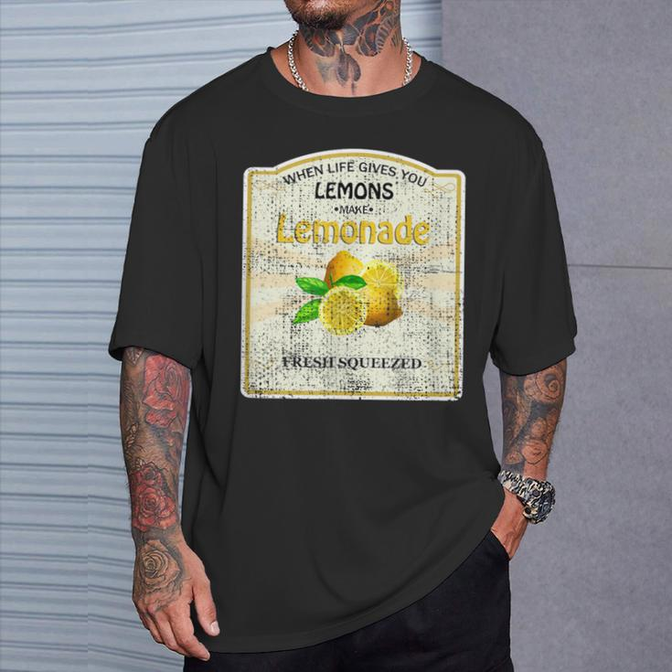 Retro Limonade T-Shirt: Wenn Das Leben Zitronen Gibt, German Design Geschenke für Ihn