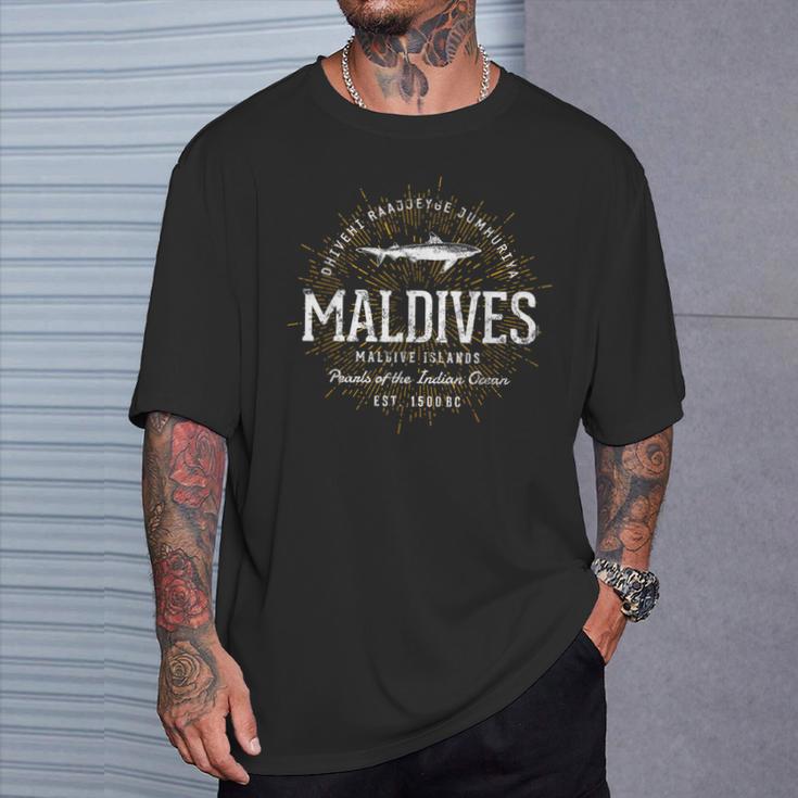 Retro Maldivesintage Style S T-Shirt Geschenke für Ihn