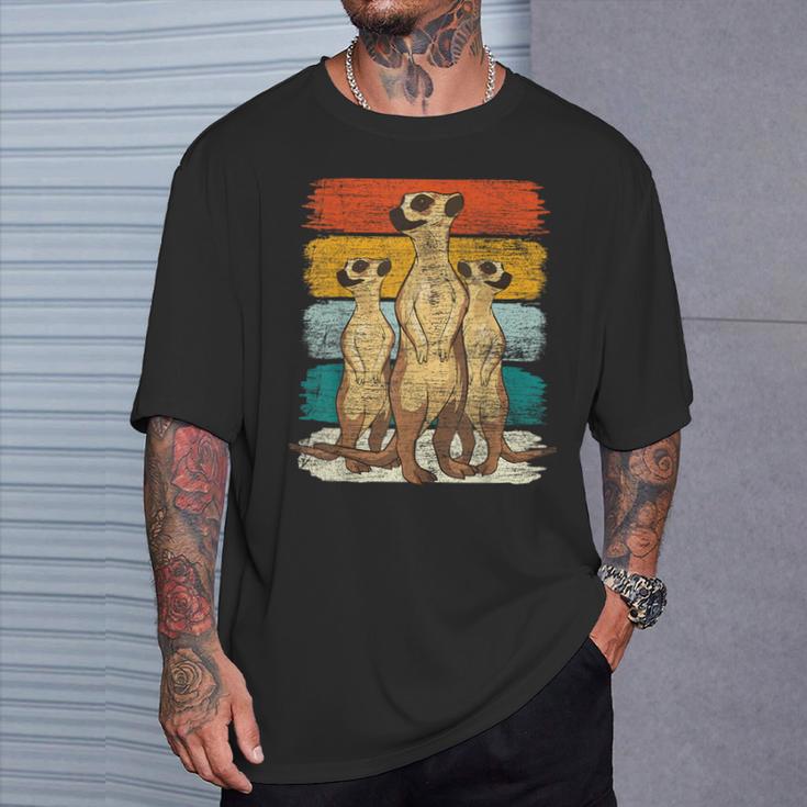 Retro Meerkat T-Shirt Geschenke für Ihn