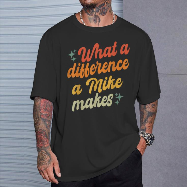 Retro Mike What A Difference A Mike Makes T-Shirt Gifts for Him
