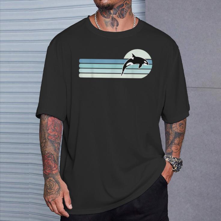 Retro Orca Whale T-Shirt Geschenke für Ihn