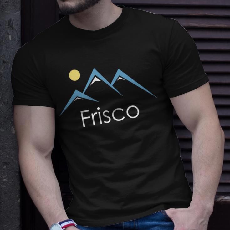 Retro Snowy Mountain Frisco Colorado T-Shirt Gifts for Him