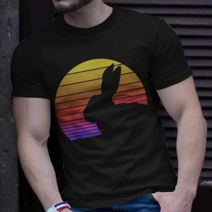 Retro Style Rabbit Silhouette Vintage T-Shirt Gifts for Him