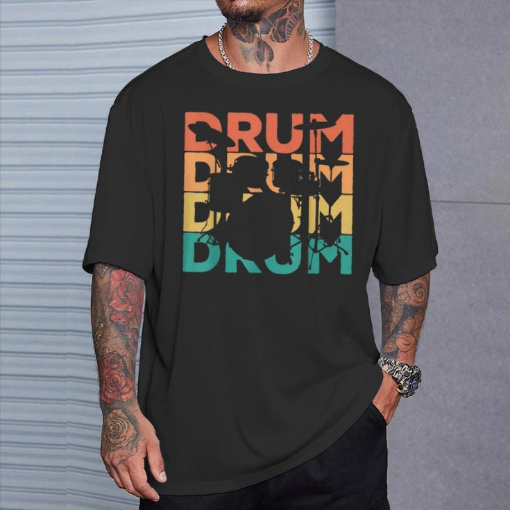 Retro Vintage Drums For Drummers & Drummers T-Shirt Geschenke für Ihn
