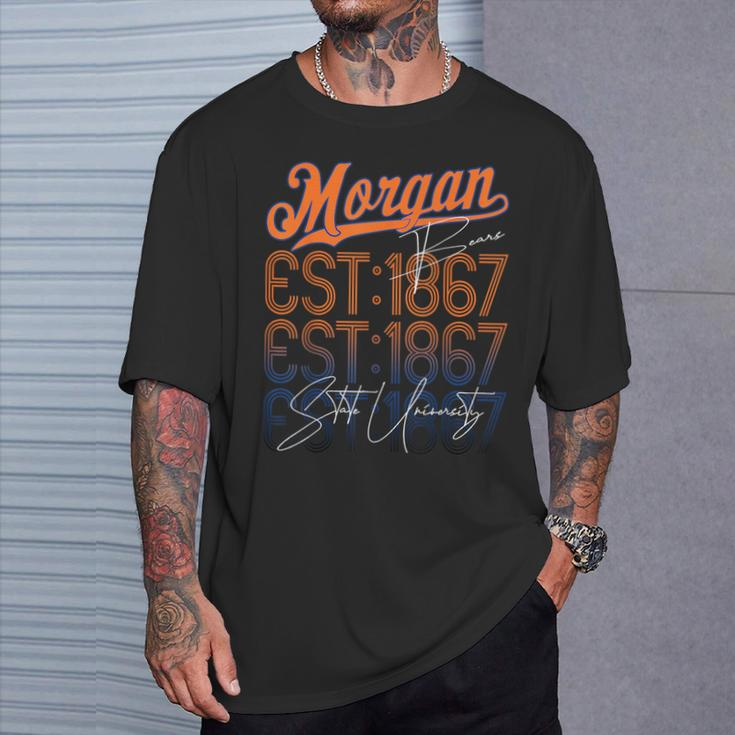 Retro Vintage Morgan Back To State University Style T-Shirt Gifts for Him