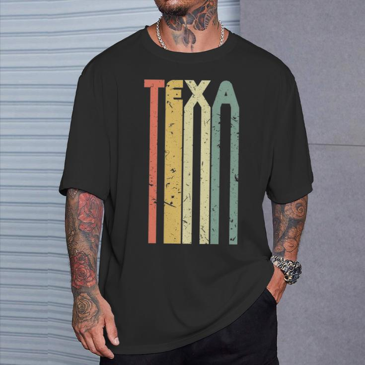 Retro Vintage Texas Colorful Cute Texan Roots T-Shirt Gifts for Him