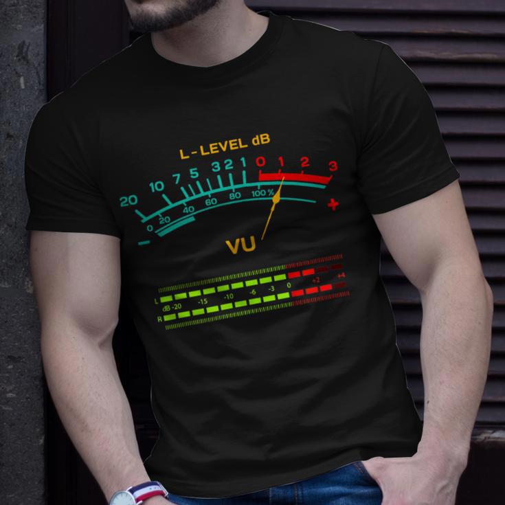 Retro Vu Meter Vintage Hi-Fi Audio Stereo Music Sound T-Shirt Gifts for Him