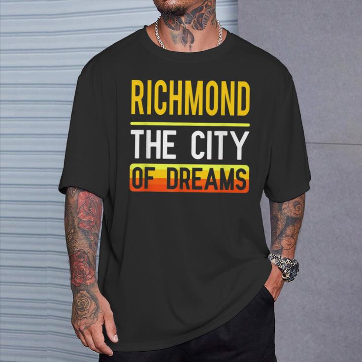 Richmond The City Of Dreams Virginia Souvenir T-Shirt Gifts for Him