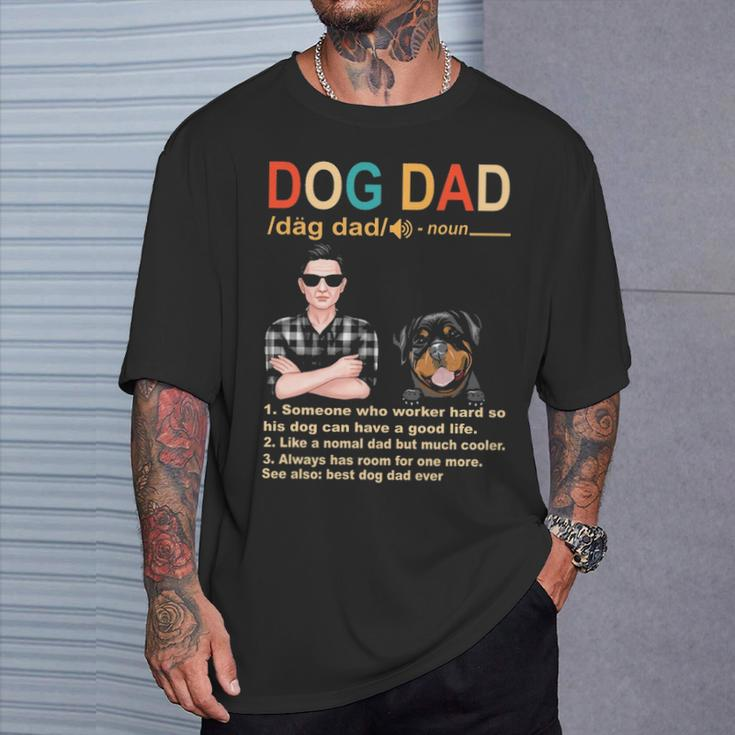 Rottweiler Dog Dad Definition For Daddy Fathers Day T-Shirt Gifts for Him