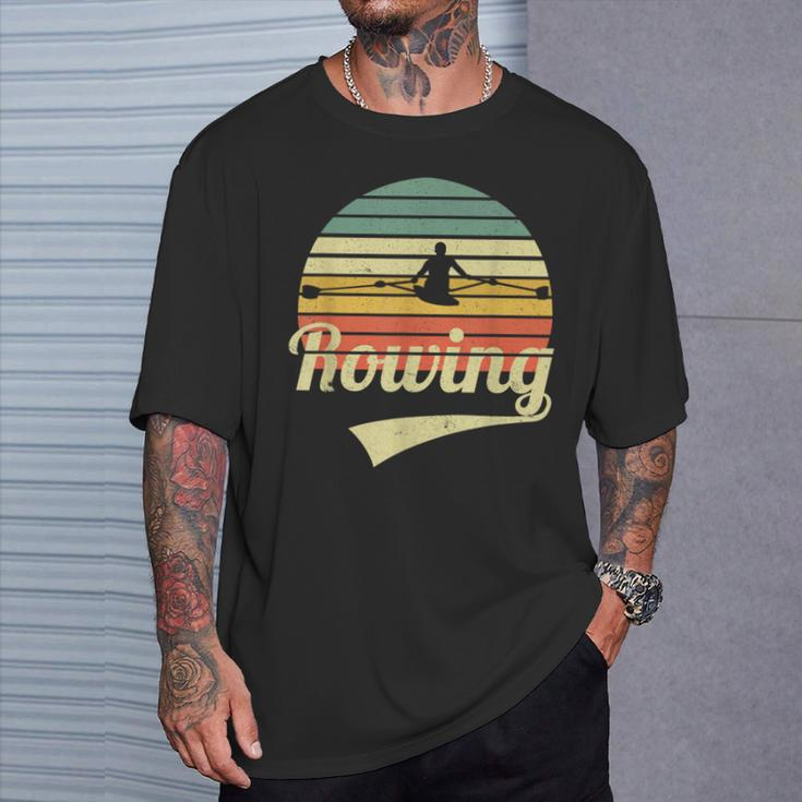 Rowing Rowing Outfit In Vintage Retro Style Vintage T-Shirt Geschenke für Ihn