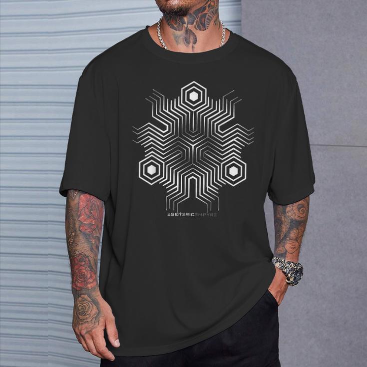 Sacred Geometry Hexagon Excision T-Shirt Gifts for Him