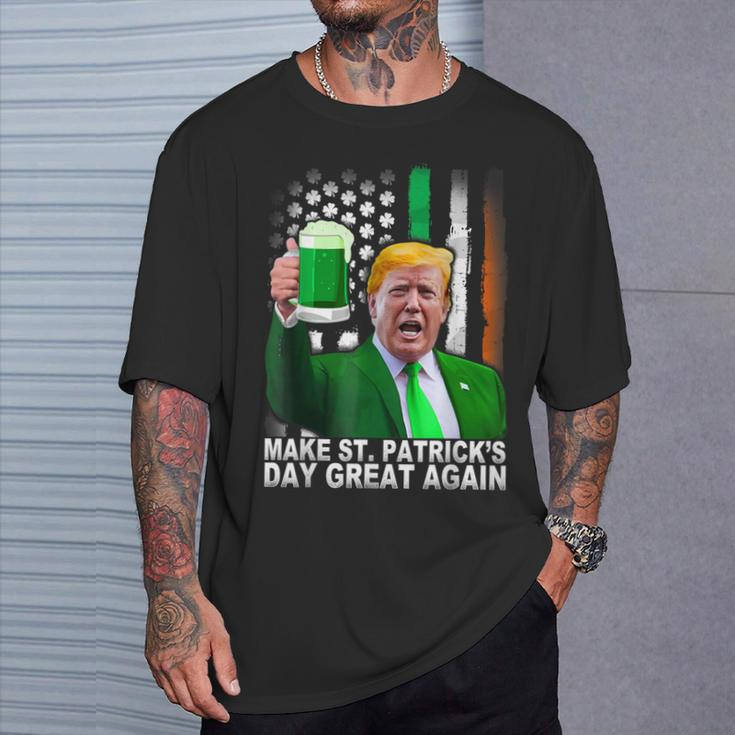 Make Saint St Patrick's Day Great Again Trump T-Shirt Gifts for Him