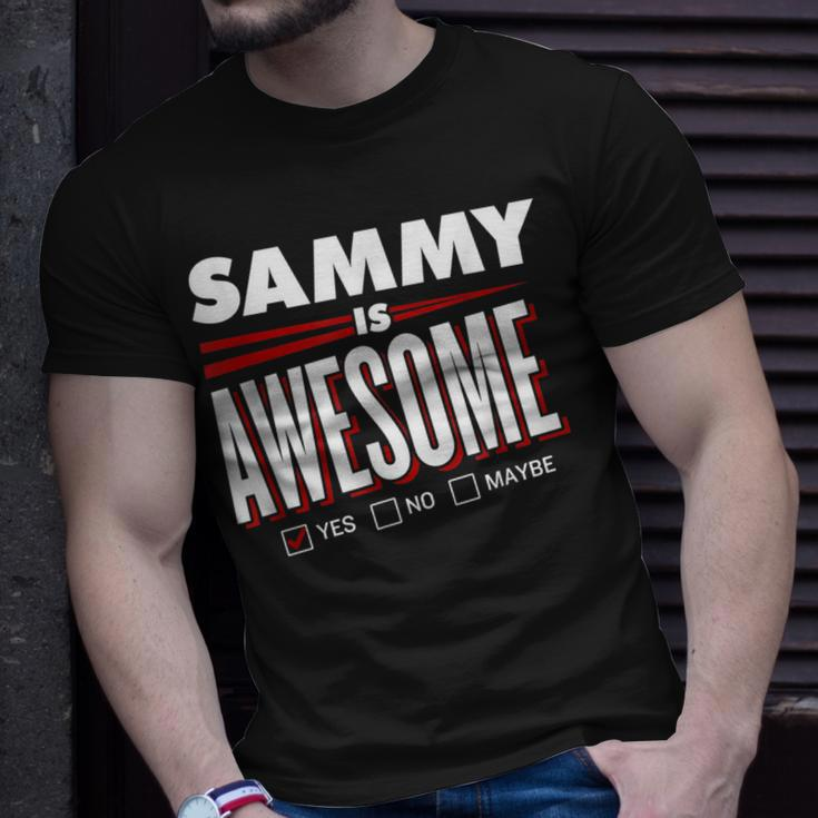 Sammy Is Awesome Family Friend Name T-Shirt Gifts for Him
