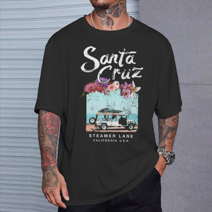 Santa Cruz Surf Van Vintage California Surfing T-Shirt Gifts for Him