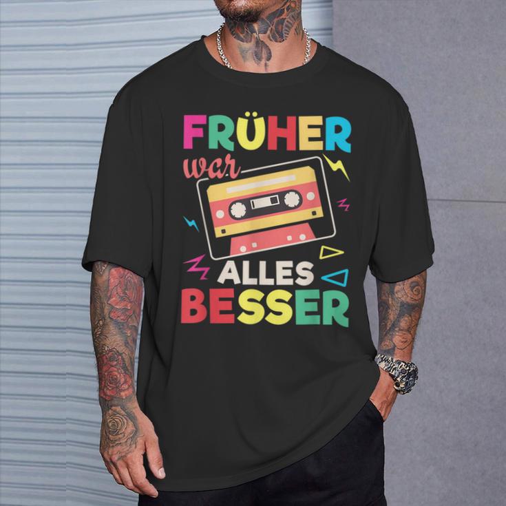 Sarcasm Nostalgia Oldschool Früher War Alles Besser T-Shirt Geschenke für Ihn