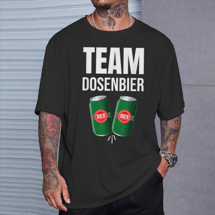 Saufn Saufnn Junggesellenabschied Frau Mann Team Dosenbier T-Shirt Geschenke für Ihn