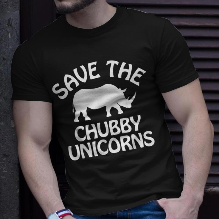 Save The Chubby Unicorns Retro Vintage Rhino Unicorn T-Shirt Gifts for Him
